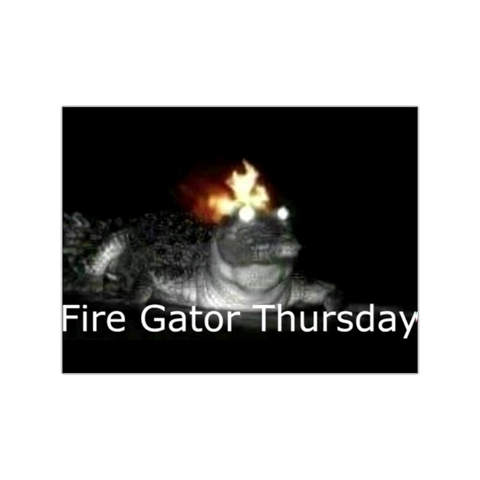 Fire Gator Thursday Sticker