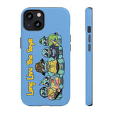Racked Male Turtles iPhone Case (Blue)