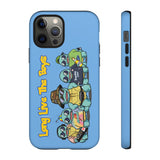 Racked Male Turtles iPhone Case (Blue)