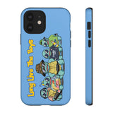 Racked Male Turtles iPhone Case (Blue)