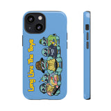 Racked Male Turtles iPhone Case (Blue)