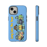 Racked Male Turtles iPhone Case (Blue)