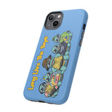 Racked Male Turtles iPhone Case (Blue)