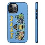 Racked Male Turtles iPhone Case (Blue)