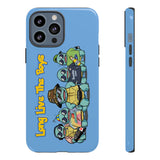 Racked Male Turtles iPhone Case (Blue)