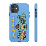 Racked Male Turtles iPhone Case (Blue)