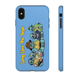 Racked Male Turtles iPhone Case (Blue)