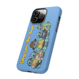 Racked Male Turtles iPhone Case (Blue)