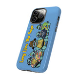 Racked Male Turtles iPhone Case (Blue)
