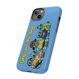 Racked Male Turtles iPhone Case (Blue)