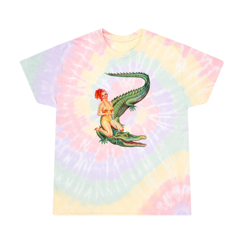 Girl on Gator Tie-Dye Tee